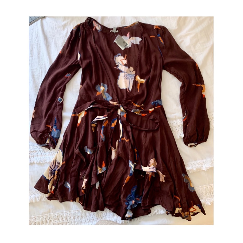 NWT Brown/Maroon Floral Dress